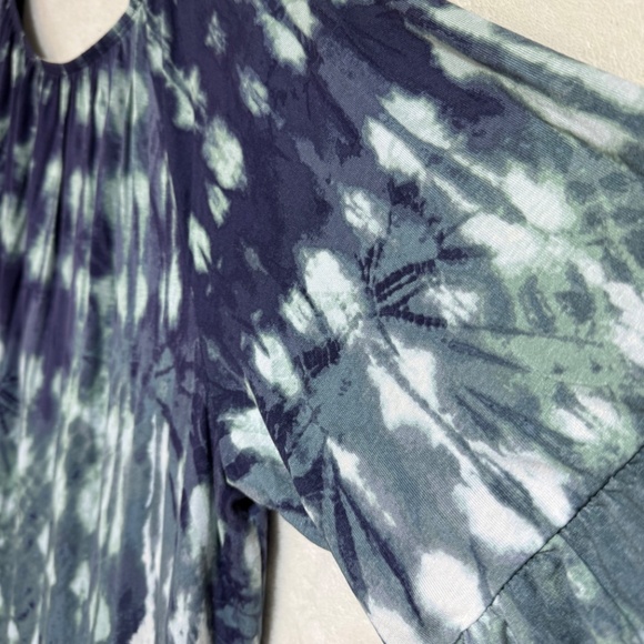 Style & Co Women's 4X Blouse Top Lantern Sleeves Peplum Tie Dye Flared- Plaid - Picture 11 of 12